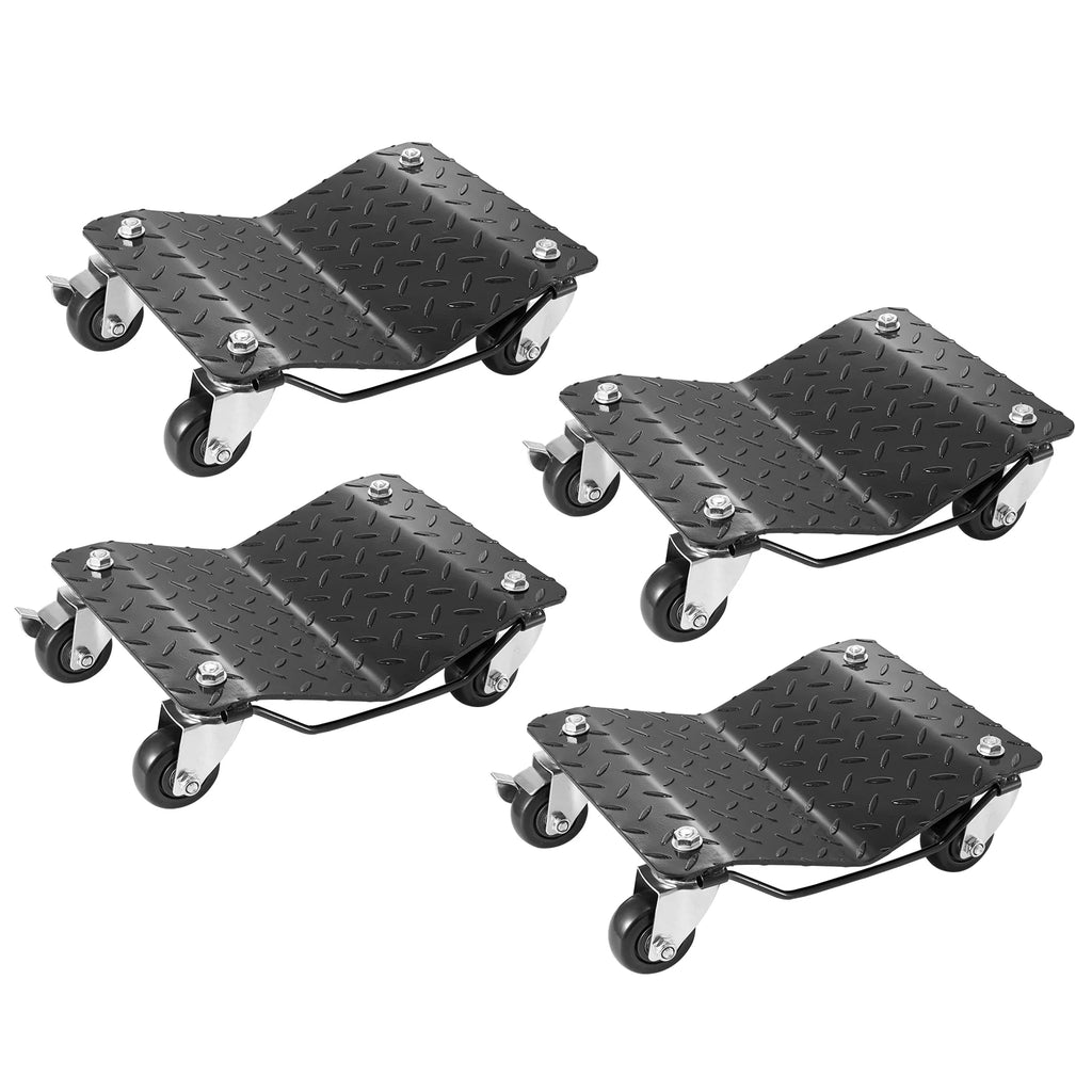 Car Dolly Wheel 4 PCS 6000Lb Steel Tire Dolly Heavy Duty Skate Auto Repair Dolly Each for 1500Lb