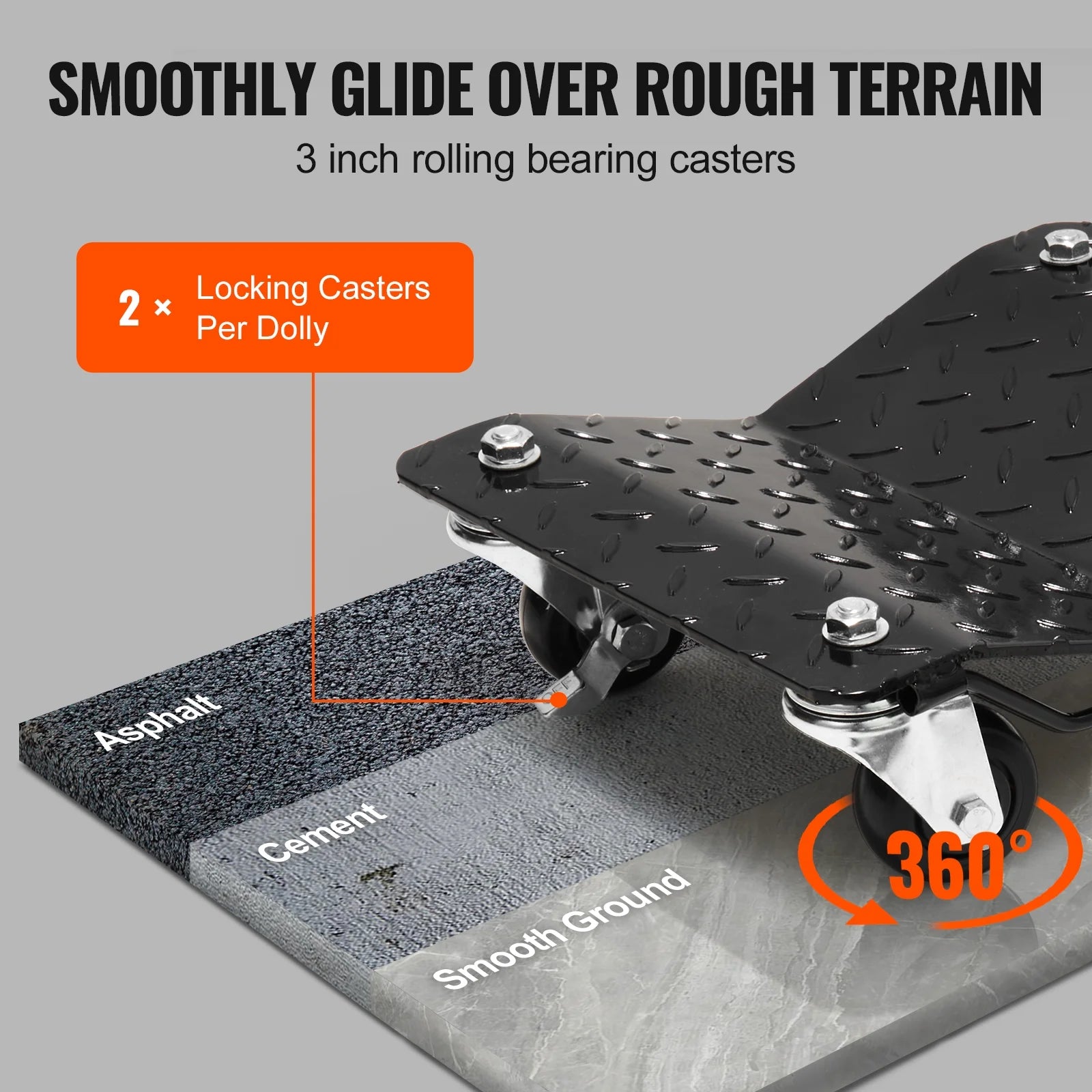 Car Dolly Wheel 4 PCS 6000Lb Steel Tire Dolly Heavy Duty Skate Auto Repair Dolly Each for 1500Lb