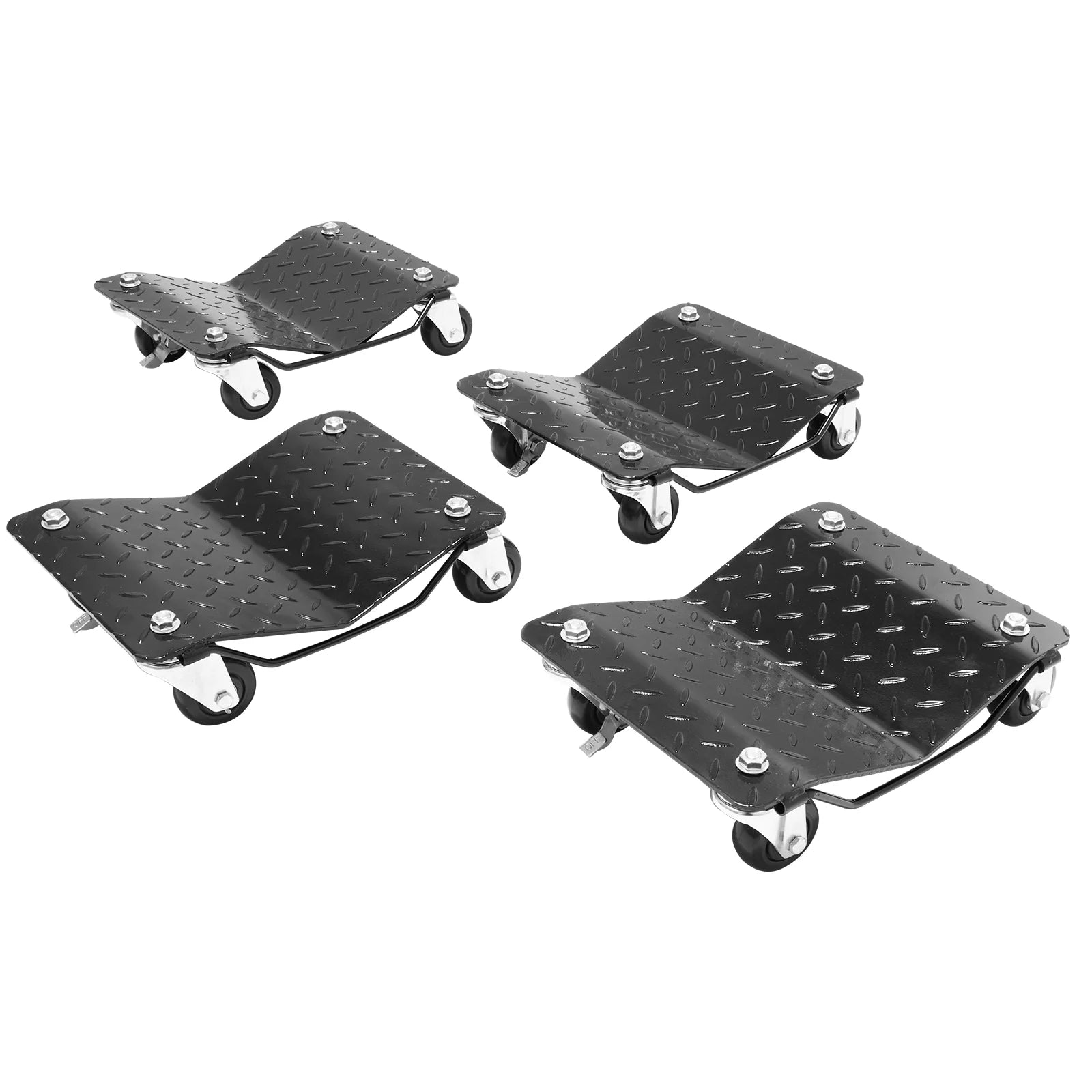 Car Dolly Wheel 4 PCS 6000Lb Steel Tire Dolly Heavy Duty Skate Auto Repair Dolly Each for 1500Lb